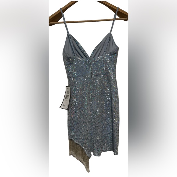 👗 NWT! Prism & Fringe Beaded Mini Dress - Picture 9 of 10